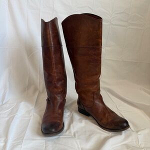 FRYE Leather Riding Boot Women 7 B Equestrian Western Spring festival